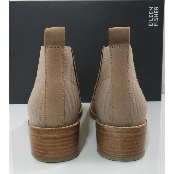 Eileen Fisher Rhlan Booties Ankle Boots Tumbled Nubuck Earth - Picture 6 of 7